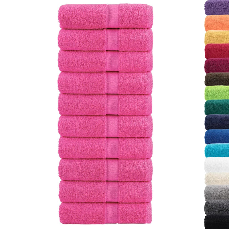vidaXL Asciugamani Premium SOLUND 10 pz Rosa 30x30 cm 600 g/m² - Image 1 of 5