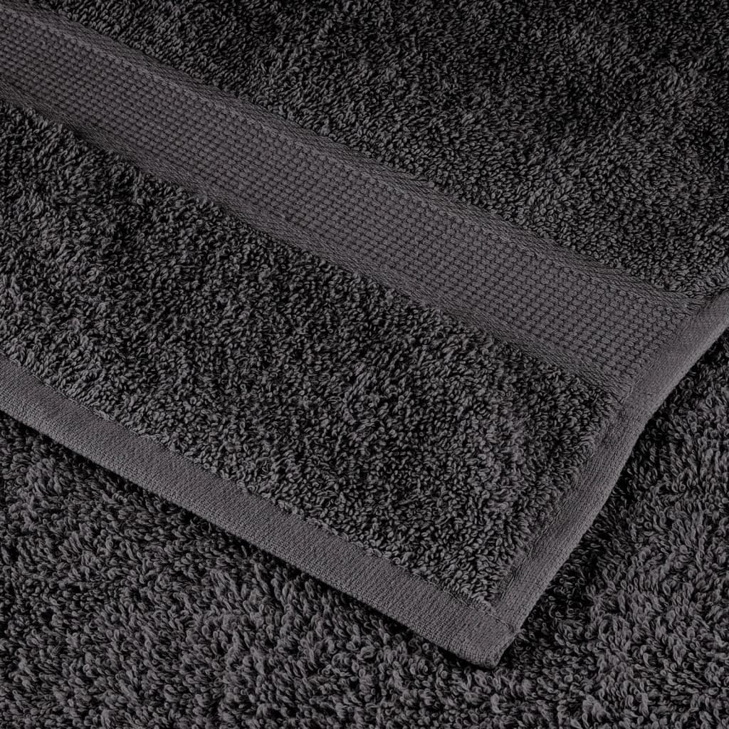 vidaXL Set ASciugamani SOLUND 6 pz Antracite 600 gsm - Image 3 of 5