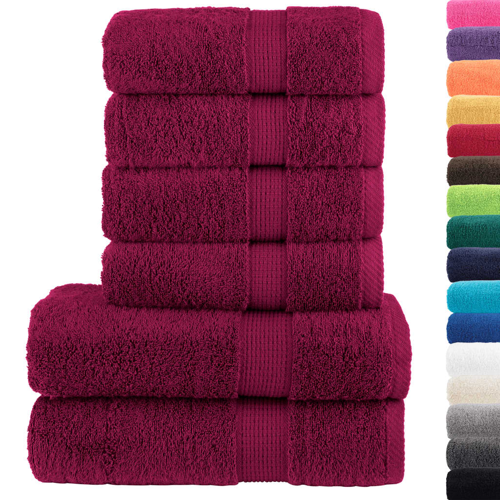 vidaXL SOLUND 8-Piece Towel Set Burgundy 600 gsm - Image 1 of 5