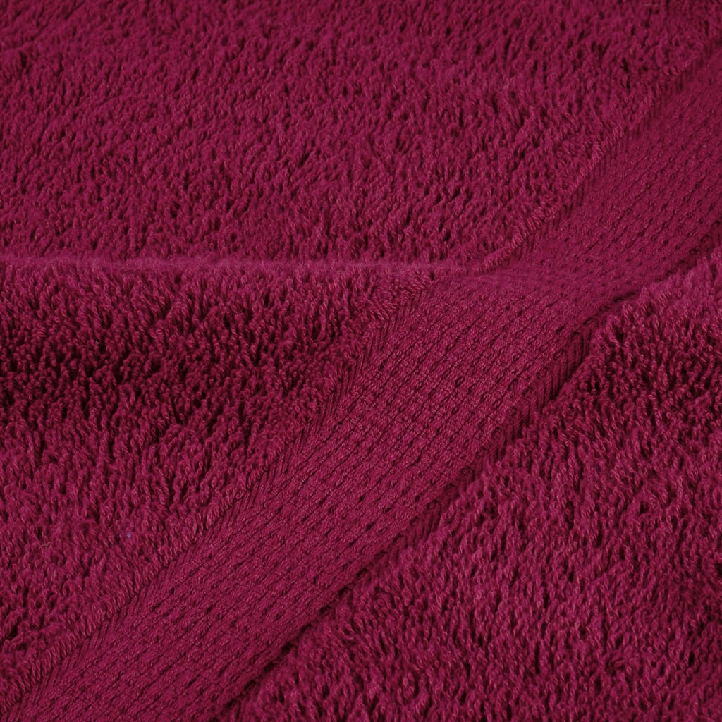 vidaXL SOLUND 8-Piece Towel Set Burgundy 600 gsm - Image 4 of 5
