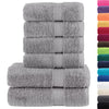 vidaXL Set ASciugamani SOLUND 6 pz Grigio 600 gsm - Image 1 of 5