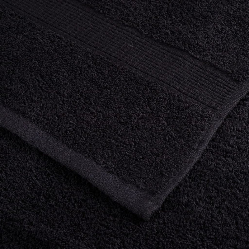 vidaXL Set ASciugamani SOLUND 6 pz Neri 600 gsm - Image 3 of 5