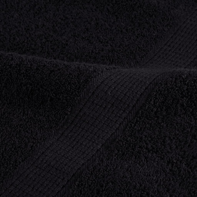 vidaXL Set ASciugamani SOLUND 6 pz Neri 600 gsm - Image 4 of 5