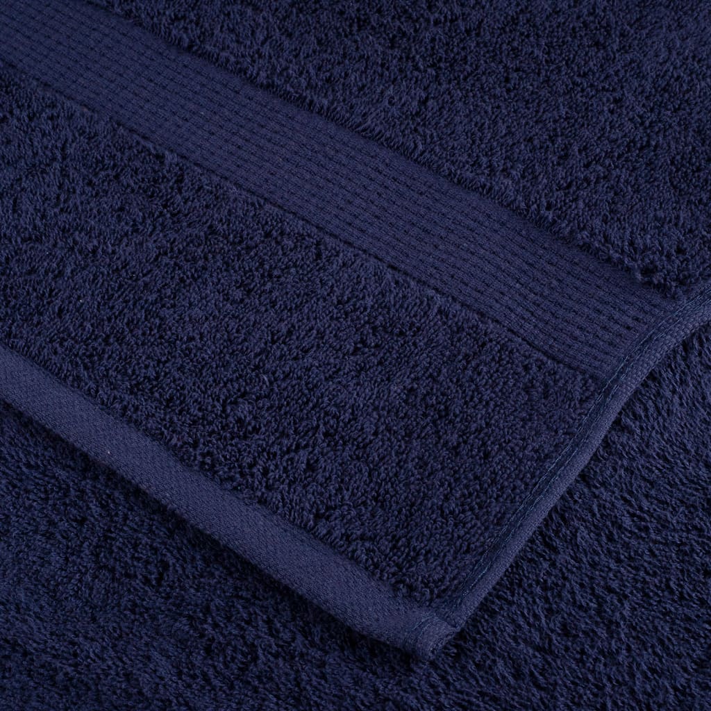vidaXL Set ASciugamani SOLUND 12 pz Blu Navy 600 gsm - Image 3 of 5