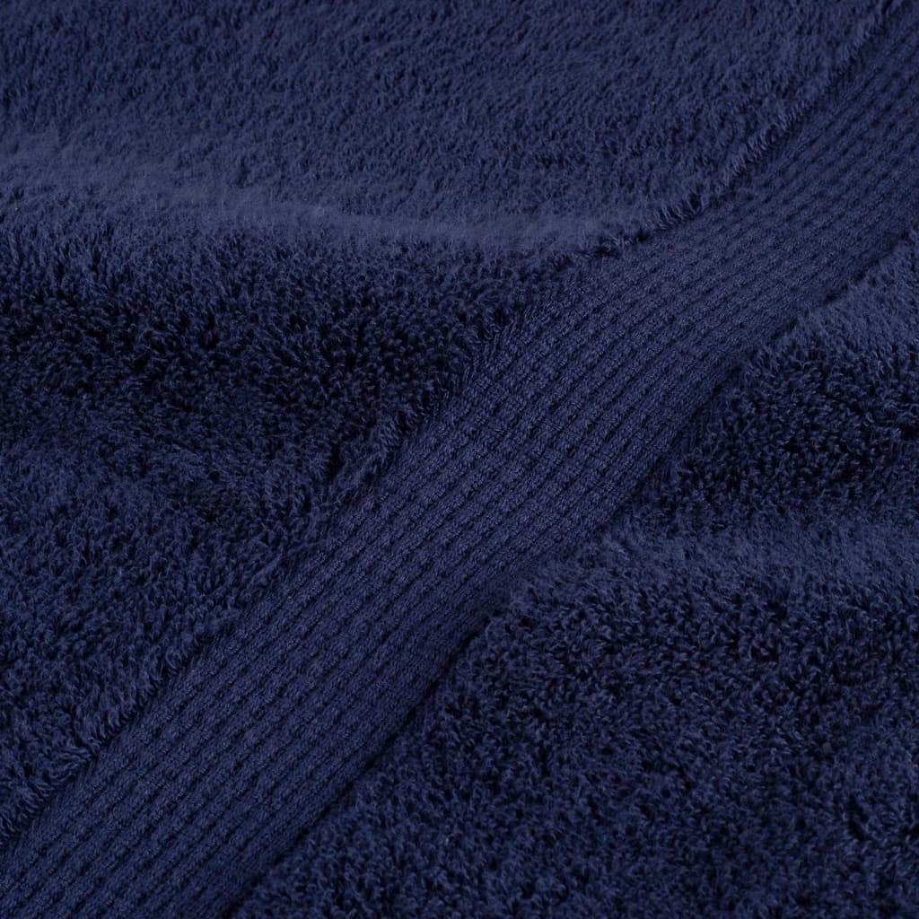 vidaXL Set ASciugamani SOLUND 12 pz Blu Navy 600 gsm - Image 4 of 5