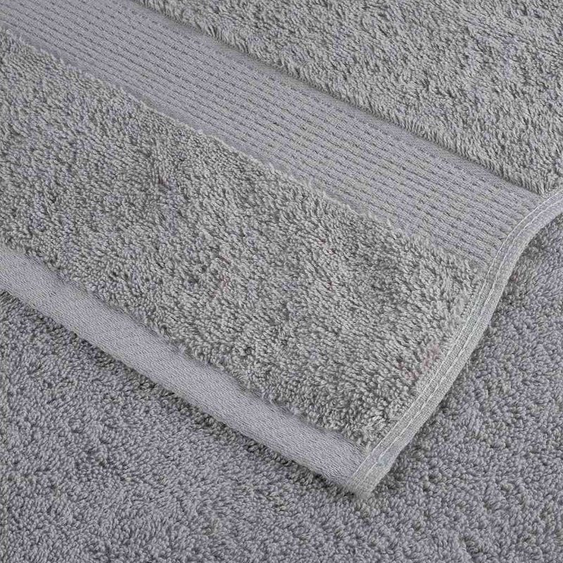 vidaXL Set ASciugamani SOLUND 12 pz Grigio 600 gsm - Image 3 of 5