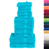 vidaXL Set ASciugamani SOLUND 12 pz Turchesi 600 gsm - Image 1 of 5