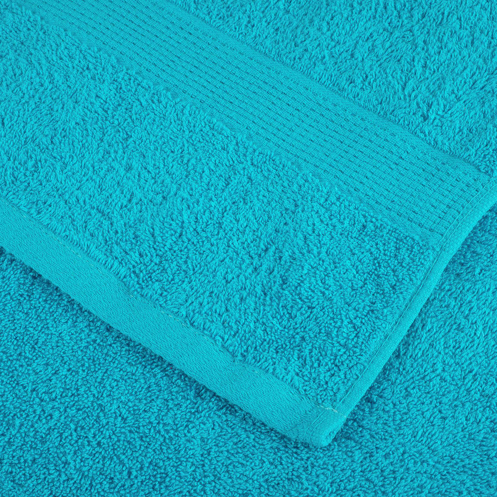 vidaXL Set ASciugamani SOLUND 12 pz Turchesi 600 gsm - Image 3 of 5