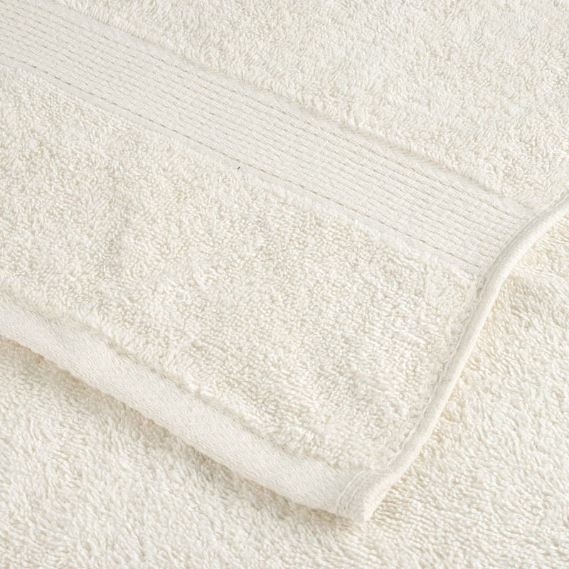 vidaXL Set ASciugamani SOLUND 12 pz Crema 600 gsm - Image 3 of 5