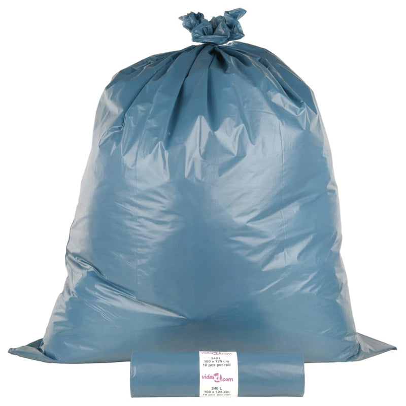 vidaXL Sacchetti per Cestini 100 pz Blu 240 L - Image 2 of 4