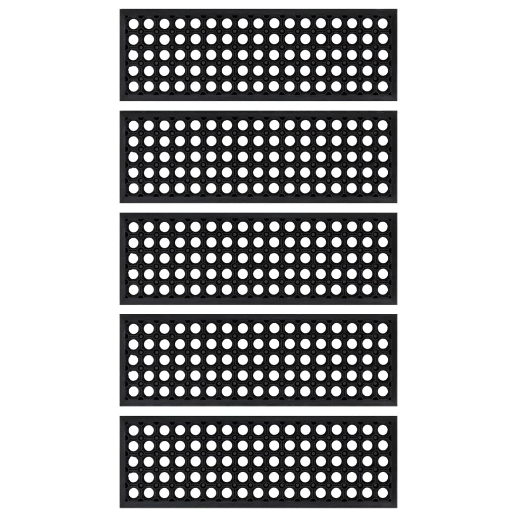 vidaXL Tappetino per Scale 5 pz 25x75 cm in Gomma - Image 26 of 81