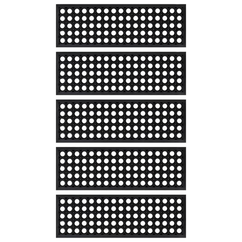 vidaXL Tappetino per Scale 5 pz 25x75 cm in Gomma - Image 26 of 81