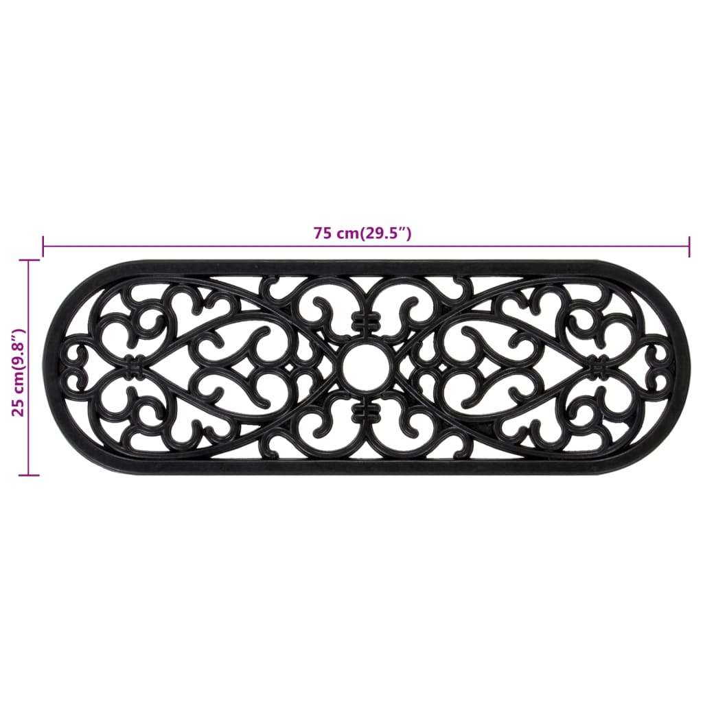 vidaXL Tappetino per Scale 5 pz 25x75 cm in Gomma - Image 80 of 81