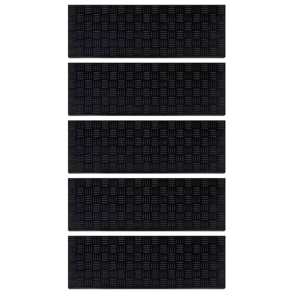 vidaXL Tappetino per Scale 5 pz 25x75 cm in Gomma - Image 19 of 81