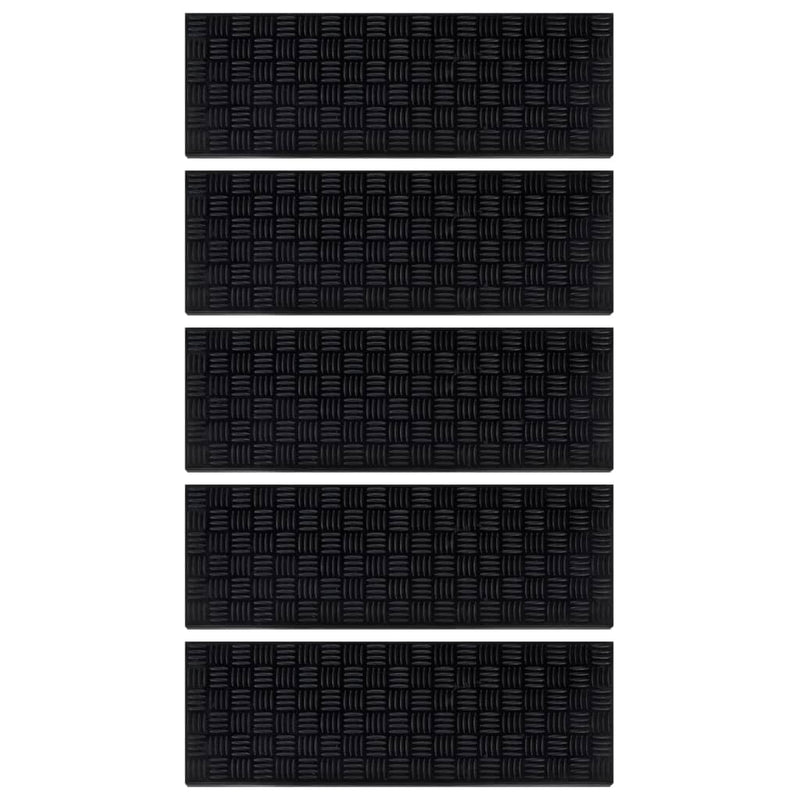 vidaXL Tappetino per Scale 5 pz 25x75 cm in Gomma - Image 19 of 81