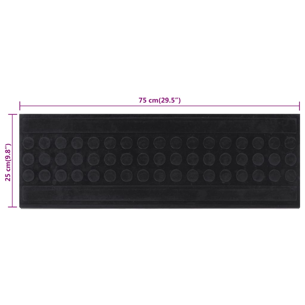 vidaXL Tappetino per Scale 5 pz 25x75 cm in Gomma - Image 67 of 81
