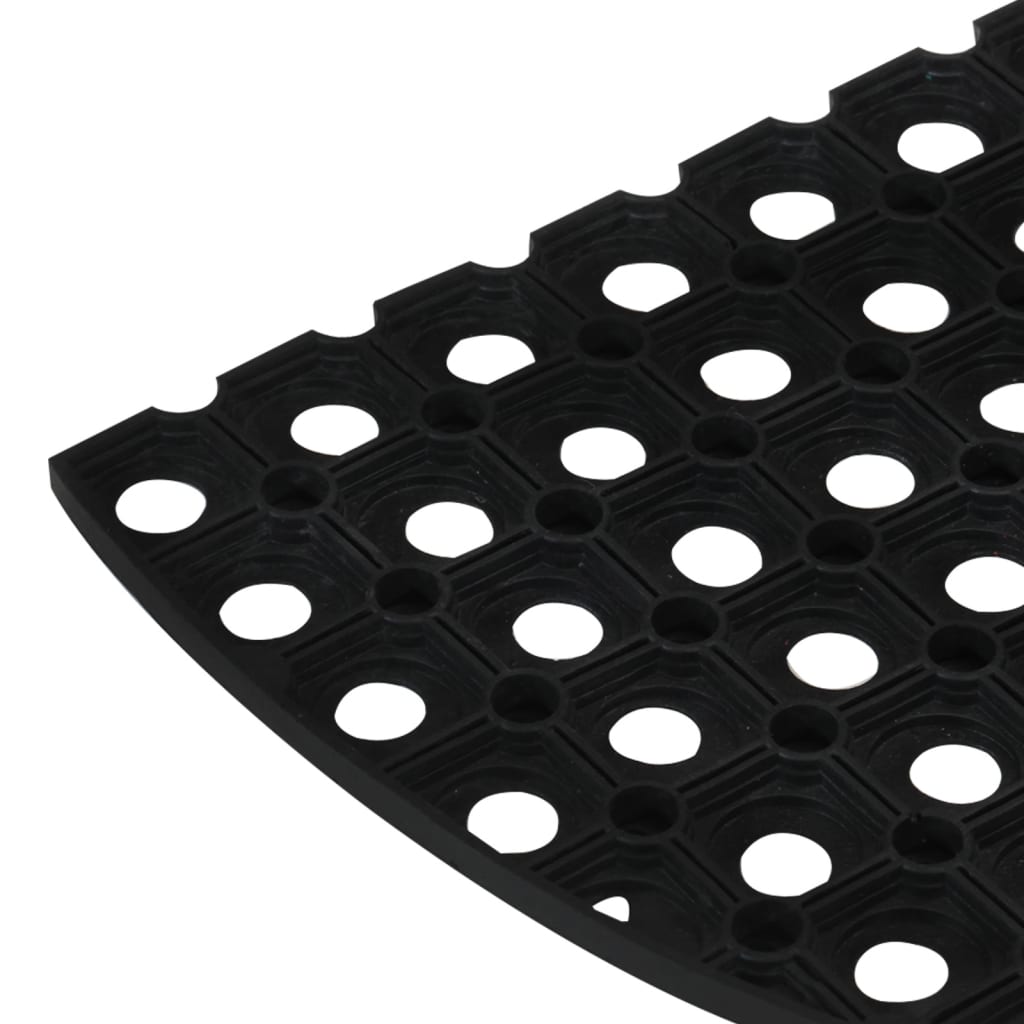 Zerbino Mezzo Tondo da Esterno in Gomma Nera Antiscivolo 45x75 cm - Image 3 of 4
