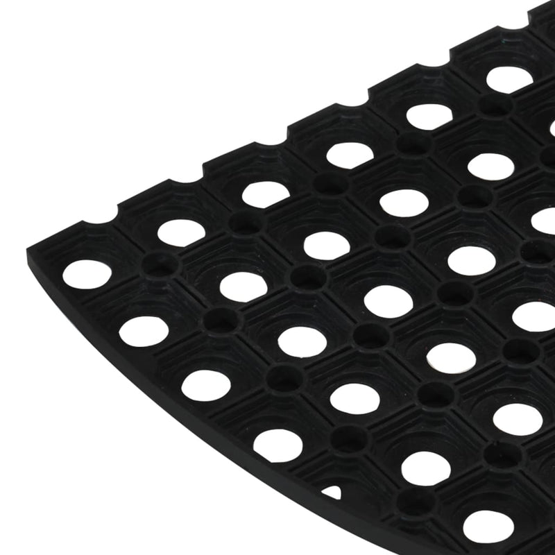 Zerbino Mezzo Tondo da Esterno in Gomma Nera Antiscivolo 45x75 cm - Image 3 of 4