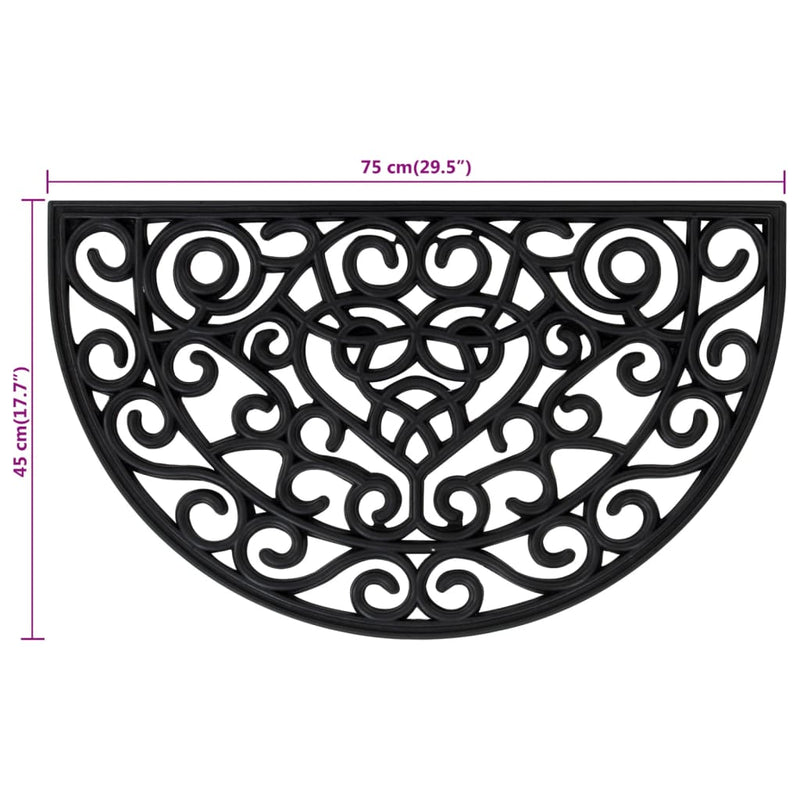 Zerbino Mezzo Rotondo 45x75 cm in Gomma - immagine 4 | SolPatio - Image 4 of 4