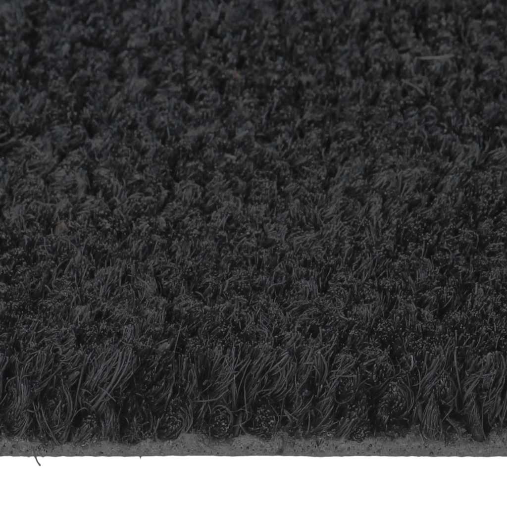 vidaXL Zerbino Nero 90x150 cm Fibra di Cocco - Image 3 of 5