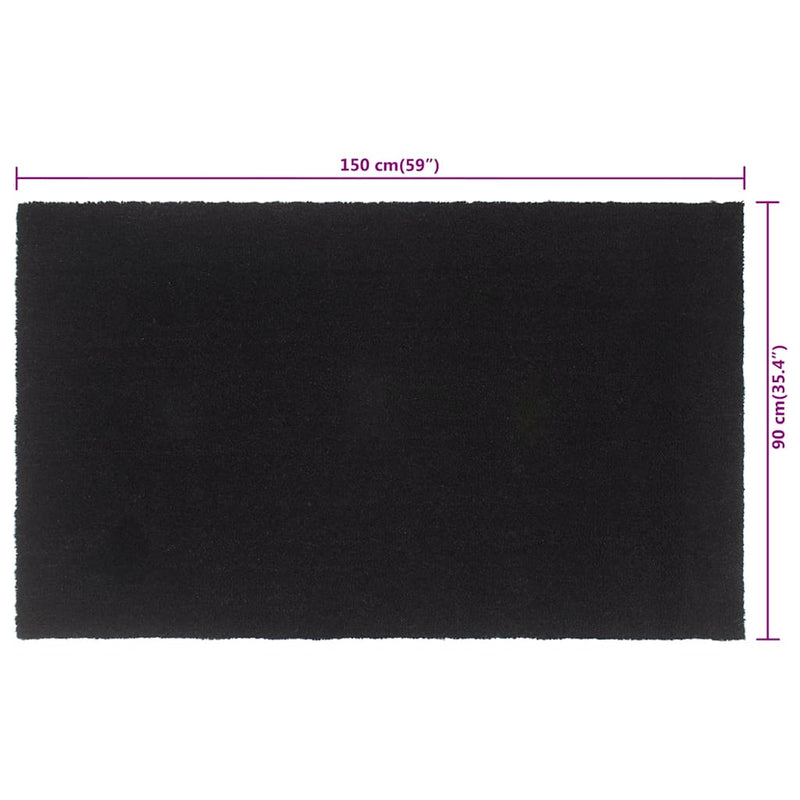 vidaXL Zerbino Nero 90x150 cm Fibra di Cocco - Image 5 of 5