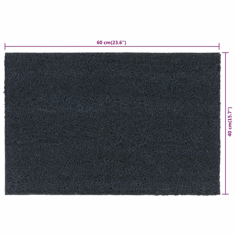 vidaXL Zerbini 2pz Grigio Scuro 40x60 cm Fibra di Cocco - Image 5 of 5