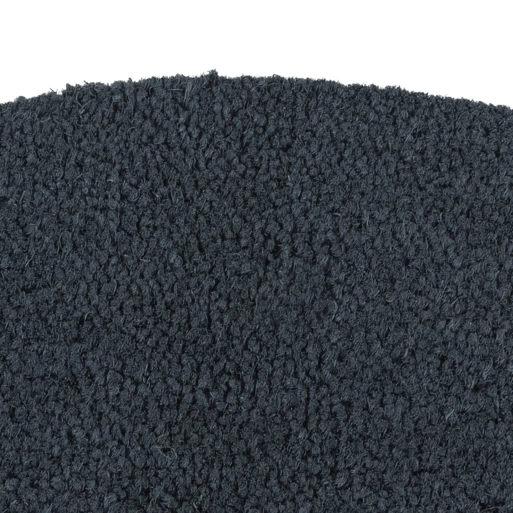 vidaXL Zerbino Grigio Scuro Mezzo Rotondo 60x90 cm Fibra di Cocco - Image 2 of 4