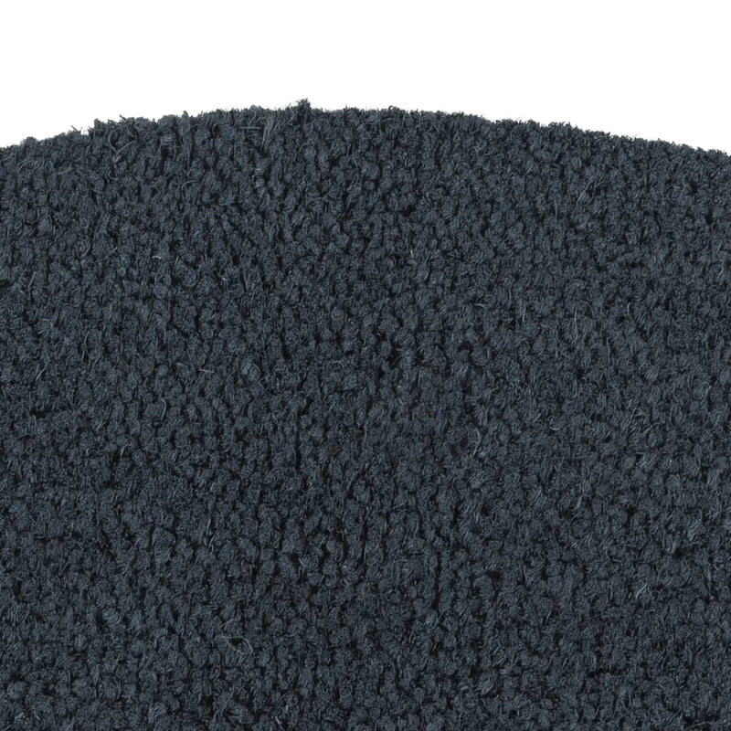 vidaXL Zerbino Grigio Scuro Mezzo Rotondo 60x90 cm Fibra di Cocco - Image 2 of 4