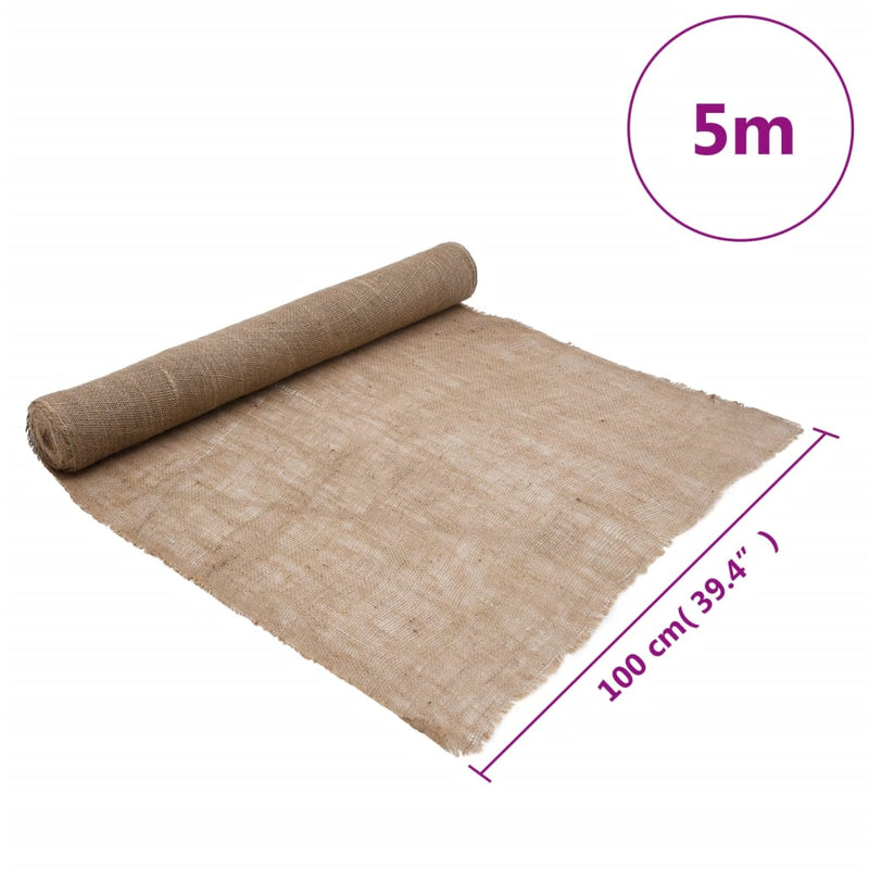 vidaXL Rotolo di iuta 1x5 m 100% iuta 200 gsm - Image 7 of 7