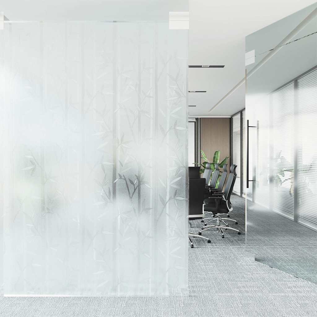 vidaXL Pellicola per Finestra Smerigliata Motivo Bambù 60x500 cm PVC - Image 2 of 6