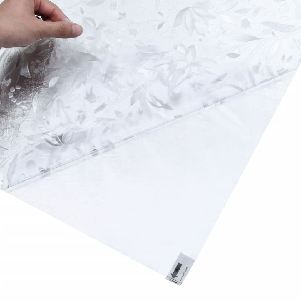 vidaXL Pellicola per Finestra Smerigliata Statica PVC 90x500 cm Motivo Floreale Trasparente - Image 7 of 12