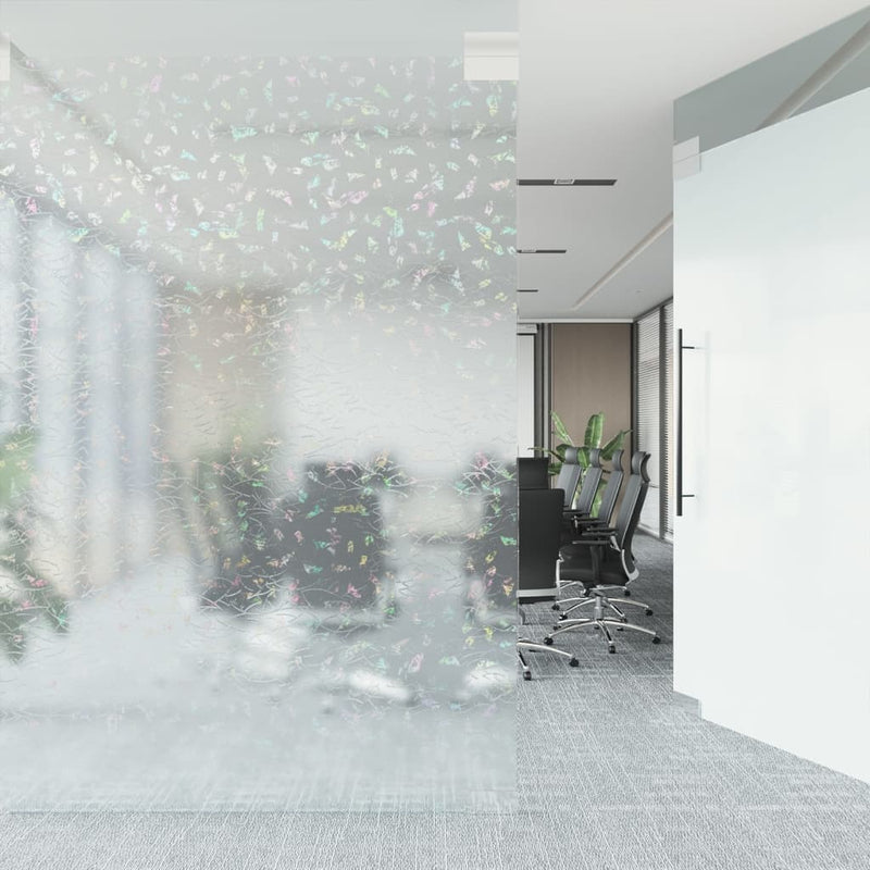 vidaXL Pellicola Finestra Smerigliata Motivo Arcobaleno 3D 60x2000 PVC - Image 5 of 14