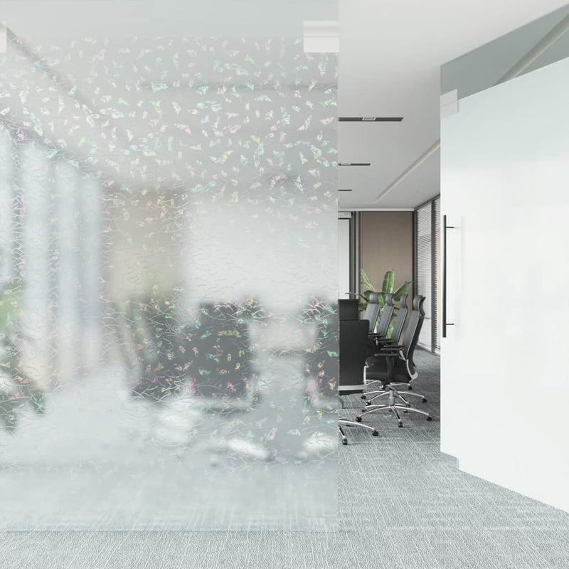 vidaXL Pellicola Smerigliata per Finestra con Motivo Arcobaleno 3D 90x1000 cm - Image 5 of 14