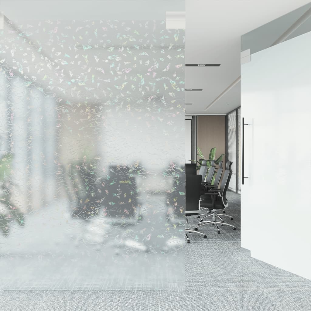 vidaXL Pellicola Finestra Smerigliata Motivo Arcobaleno 3D 90x2000 PVC - Image 3 of 7