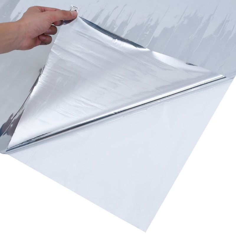 vidaXL Pellicola Solare Statica Riflettente Argento 45x2000 cm PVC - Image 3 of 5