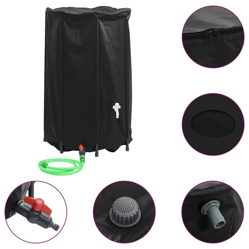 vidaXL Depósito de Agua con Grifo Plegable de PVC de 500 L - Image 45 of 240
