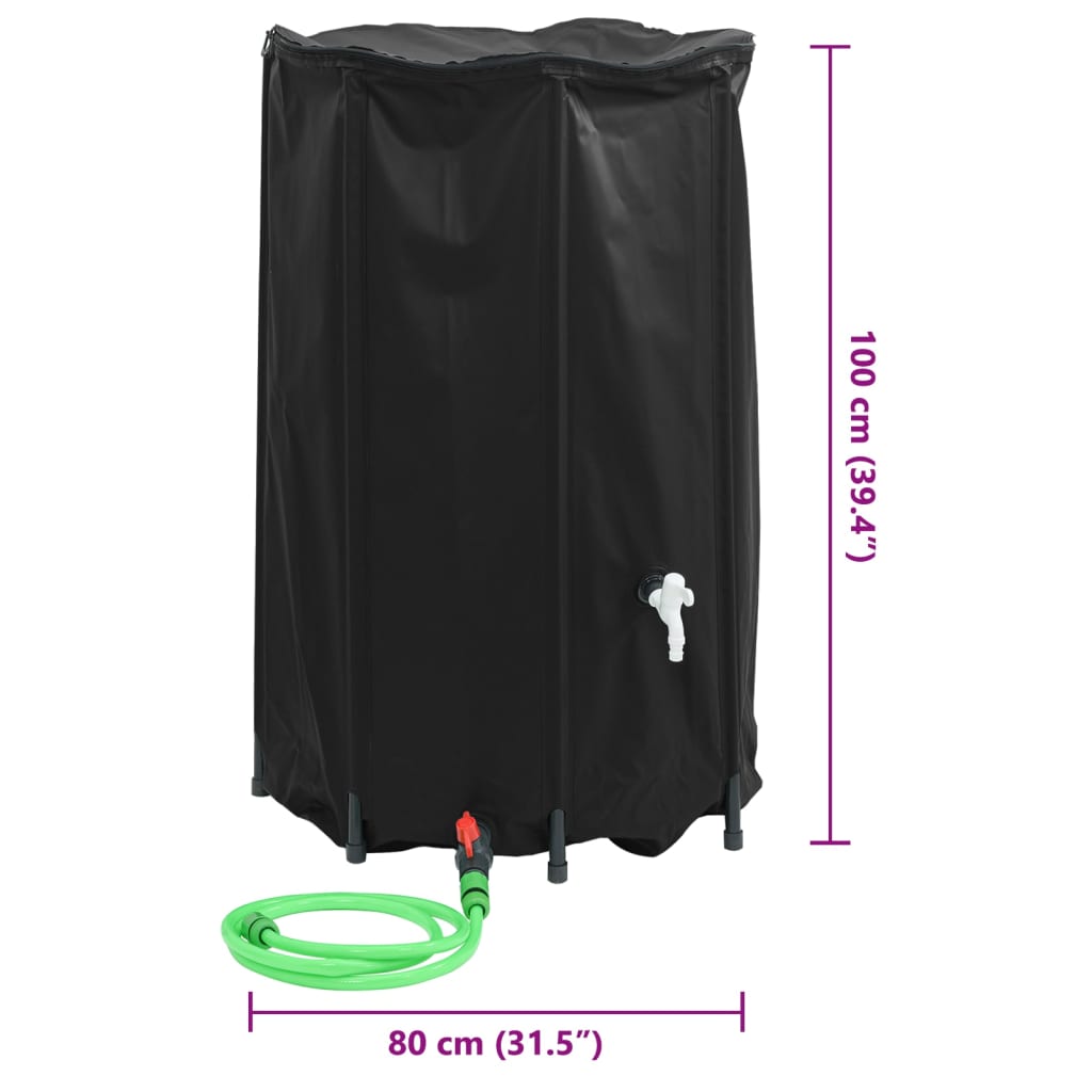 vidaXL Depósito de Agua con Grifo Plegable de PVC de 500 L - Image 220 of 240