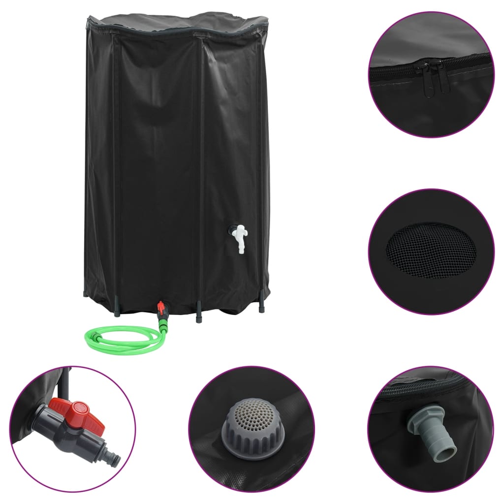 vidaXL Depósito de Agua con Grifo Plegable de PVC de 500 L - Image 35 of 240