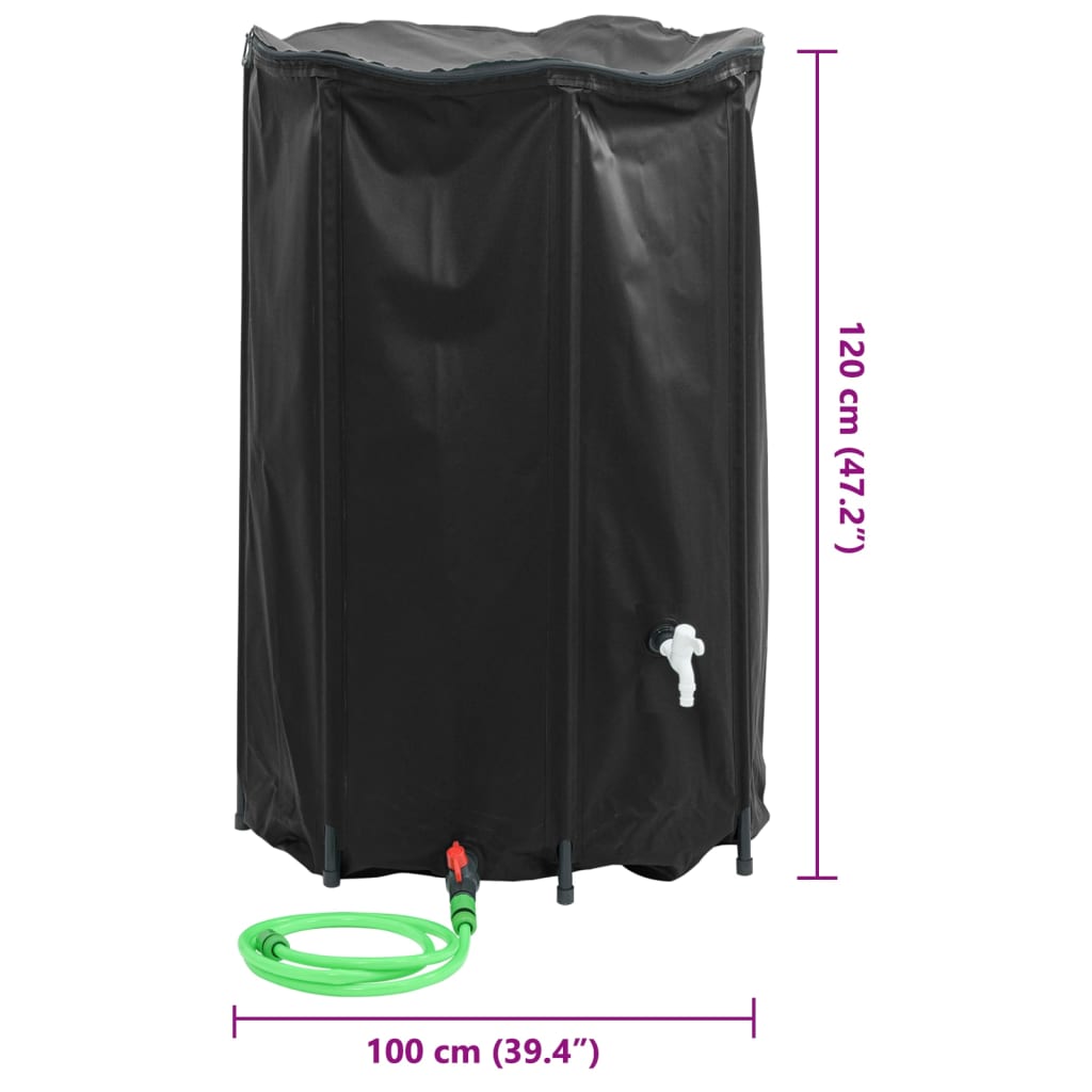 vidaXL Depósito de Agua con Grifo Plegable de PVC de 500 L - Image 217 of 240