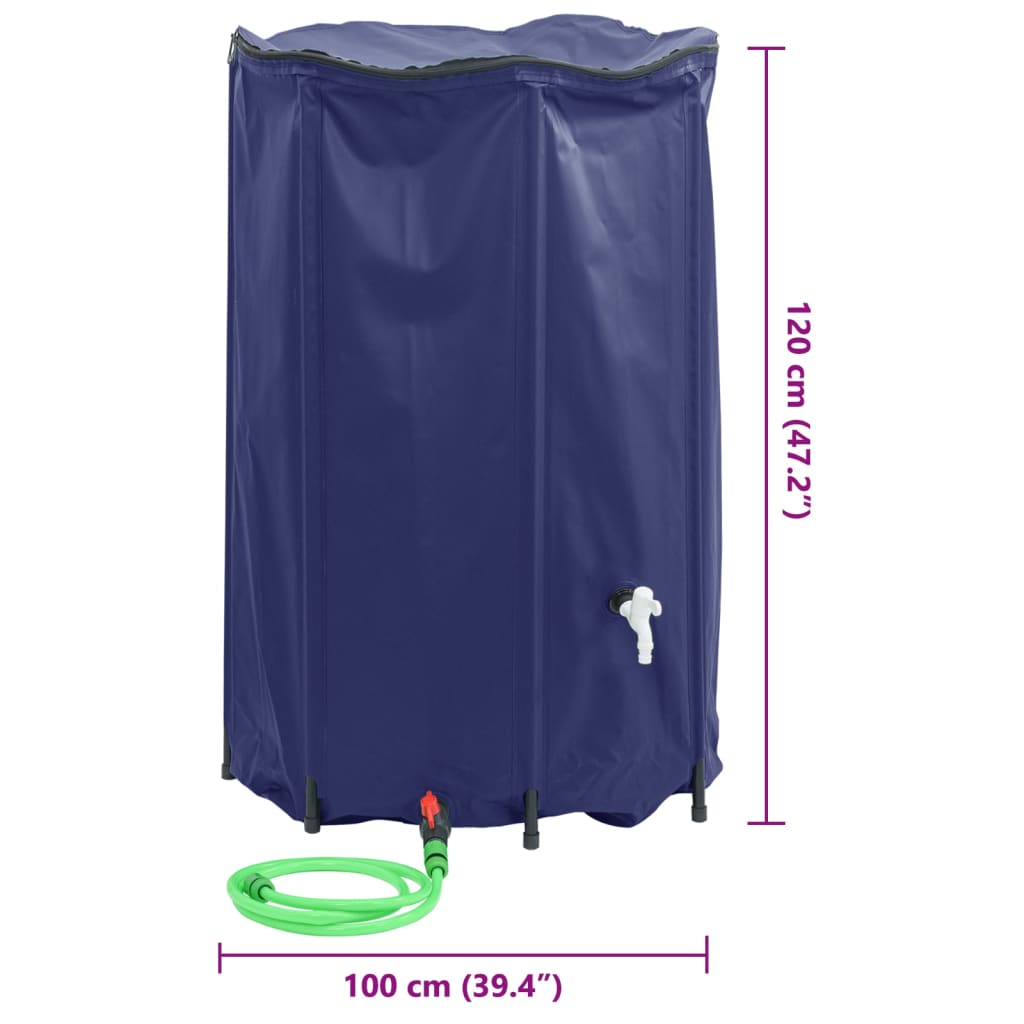 vidaXL Depósito de Agua con Grifo Plegable de PVC de 500 L - Image 211 of 240