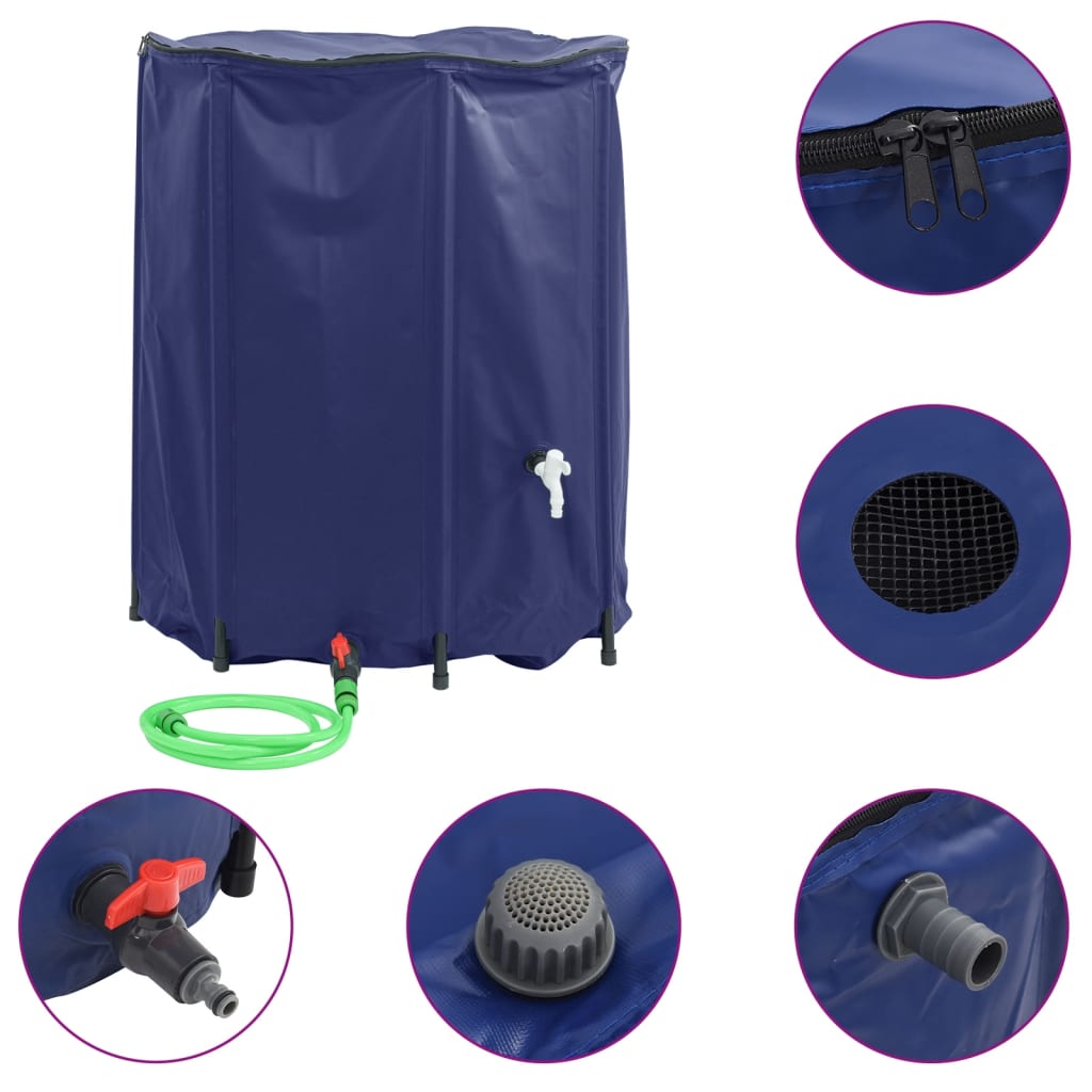 vidaXL Depósito de Agua con Grifo Plegable de PVC de 500 L - Image 40 of 240