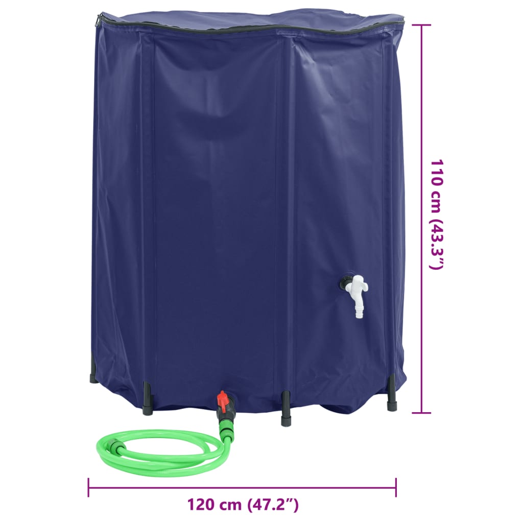 vidaXL Depósito de Agua con Grifo Plegable de PVC de 500 L - Image 216 of 240