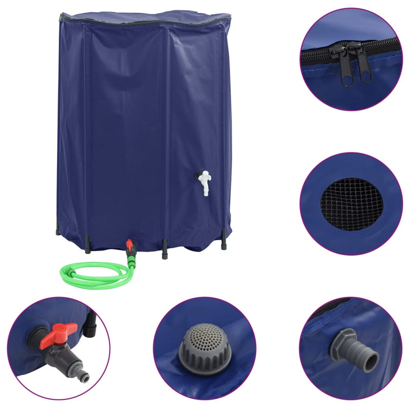 vidaXL Depósito de Agua con Grifo Plegable de PVC de 500 L - Image 42 of 240