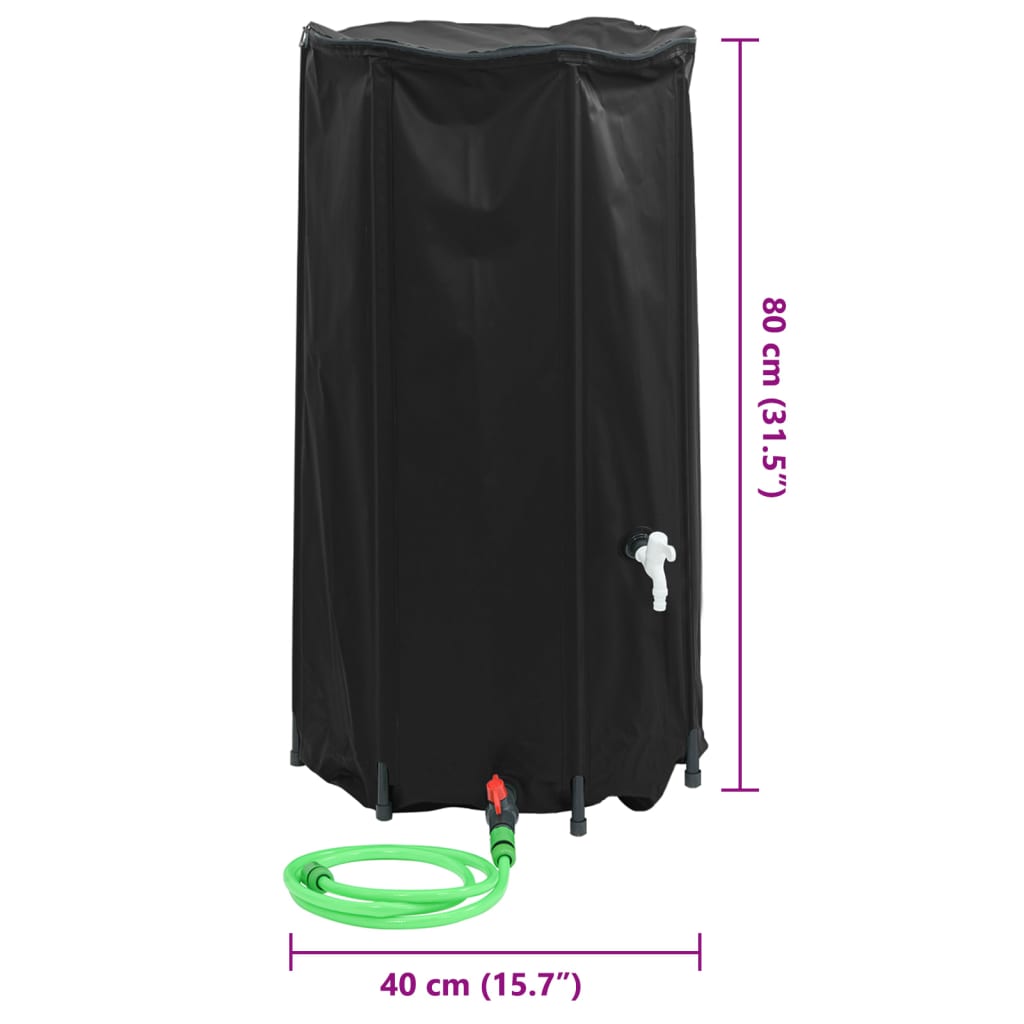 vidaXL Depósito de Agua con Grifo Plegable de PVC de 500 L - Image 224 of 240