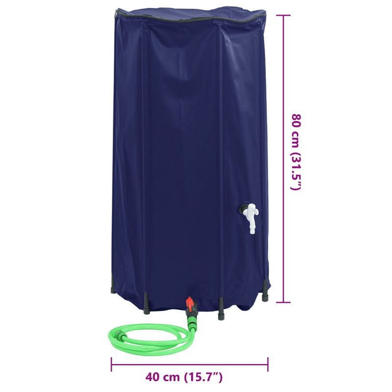 vidaXL Depósito de Agua con Grifo Plegable de PVC de 500 L - Image 222 of 240