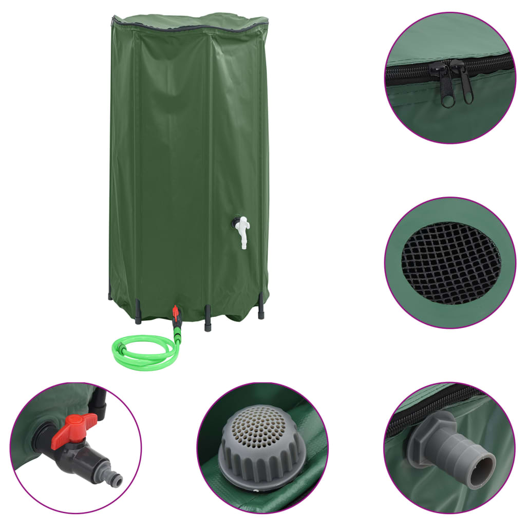 vidaXL Depósito de Agua con Grifo Plegable de PVC de 500 L - Image 43 of 240