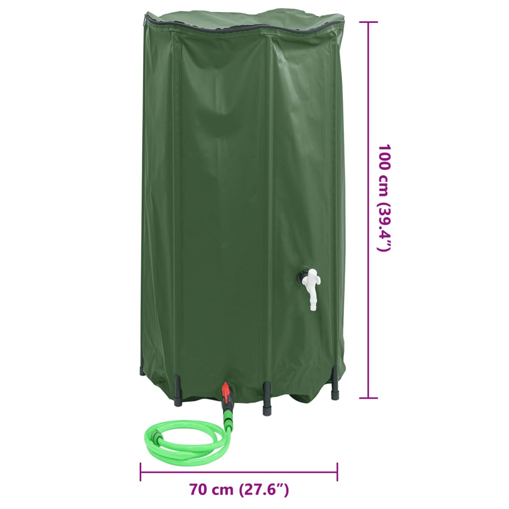 vidaXL Depósito de Agua con Grifo Plegable de PVC de 500 L - Image 213 of 240