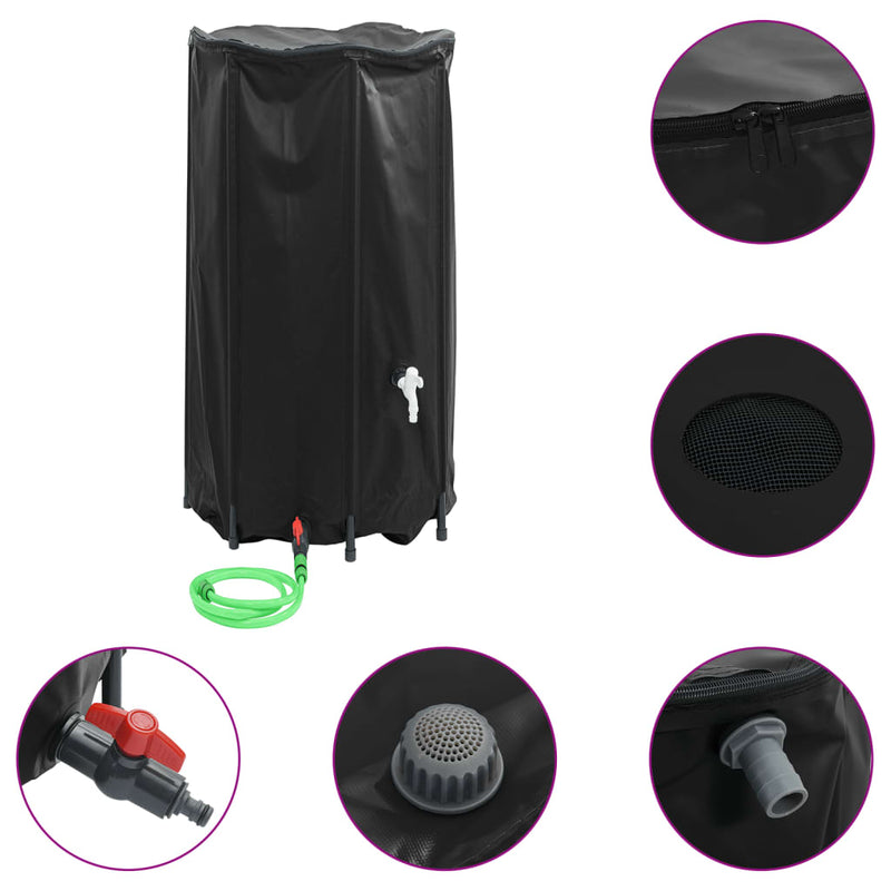 vidaXL Serbatoio Acqua con Rubinetto Pieghevole 380 L in PVC - Image 2 of 10