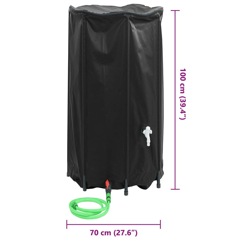 vidaXL Serbatoio Acqua con Rubinetto Pieghevole 380 L in PVC - Image 9 of 10