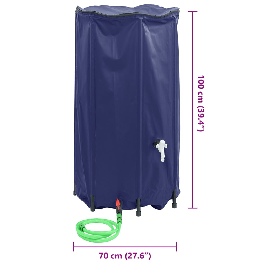 vidaXL Depósito de Agua con Grifo Plegable de PVC de 500 L - Image 214 of 240